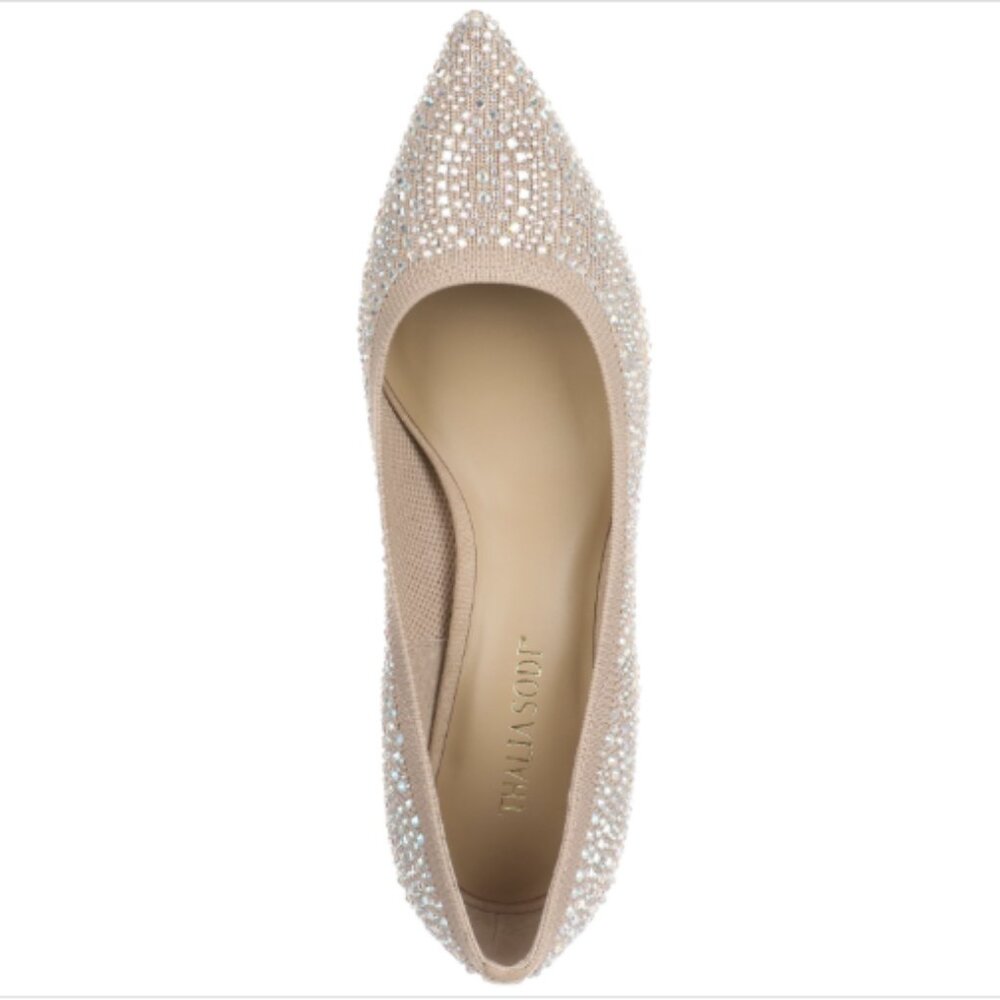 Thalia Sodi Women's Heathere Slip-on Pointed-Toe Mid-Heel Pumps Almond Fly NWB - Picture 3 of 4